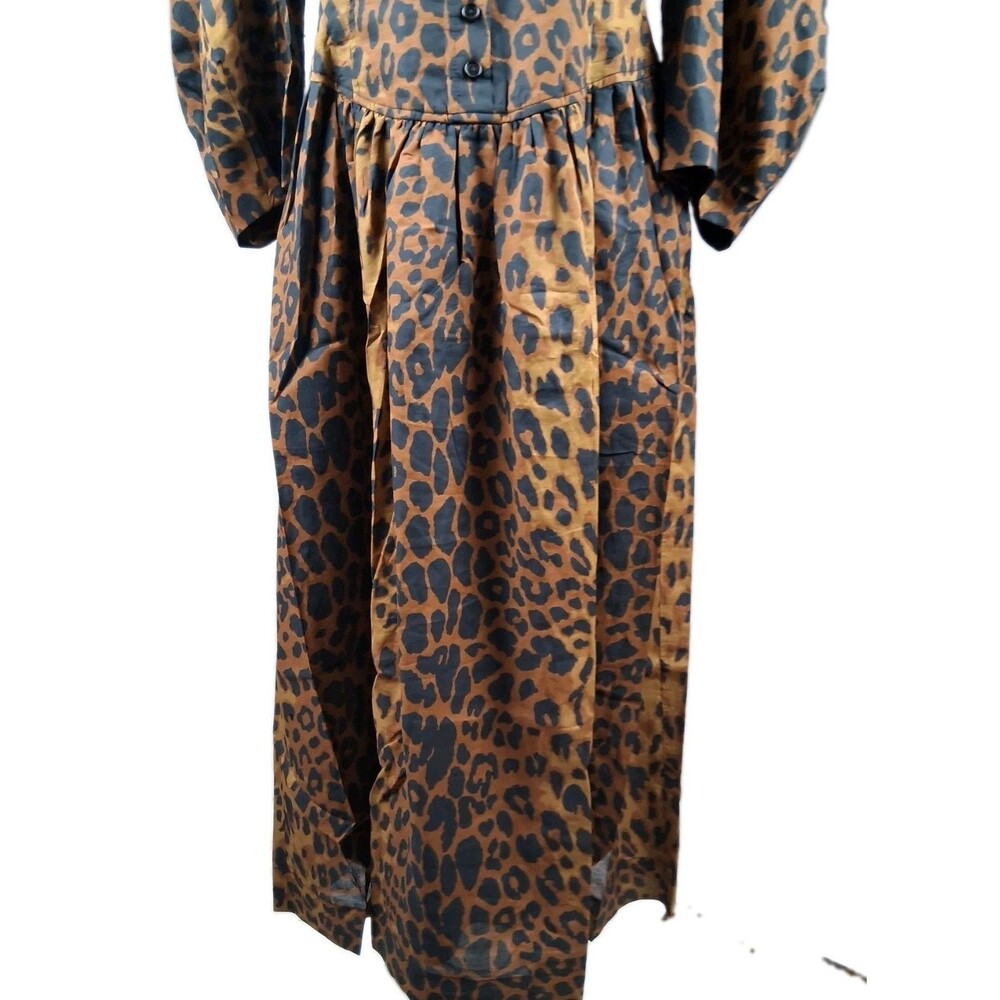 Leopard Animal Print Belted Midi Dress Tuckernuck Graciela Women's Size 8 NWT - Picture 5 of 16